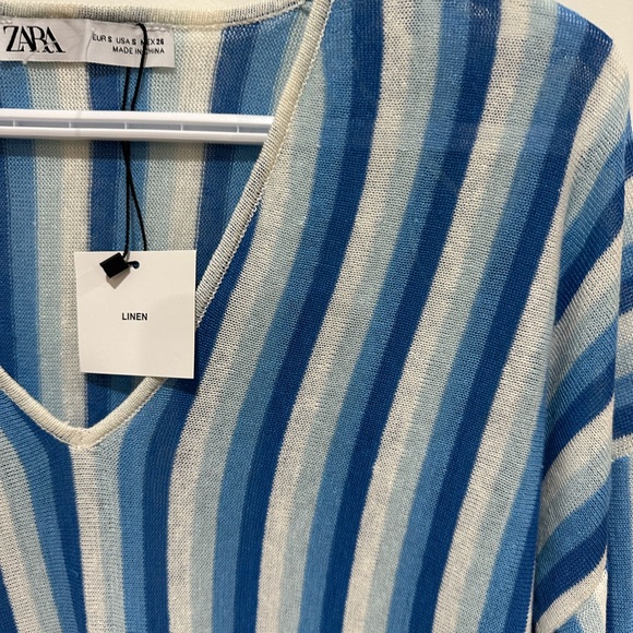 NWT Zara striped linen caftan - Picture 5 of 7